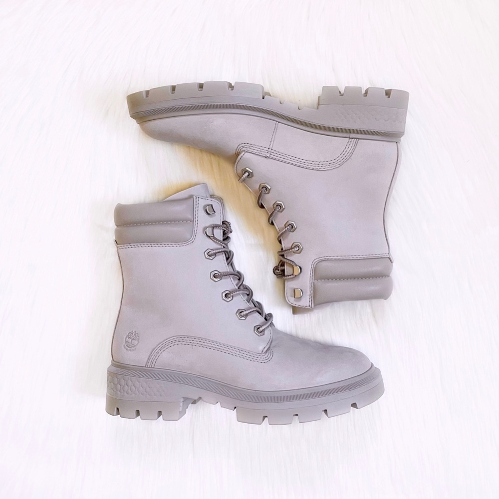 Timberland Women’s Cortina Valley 6 Inch Waterproof Light Taupe Boots - Picture 6 of 7